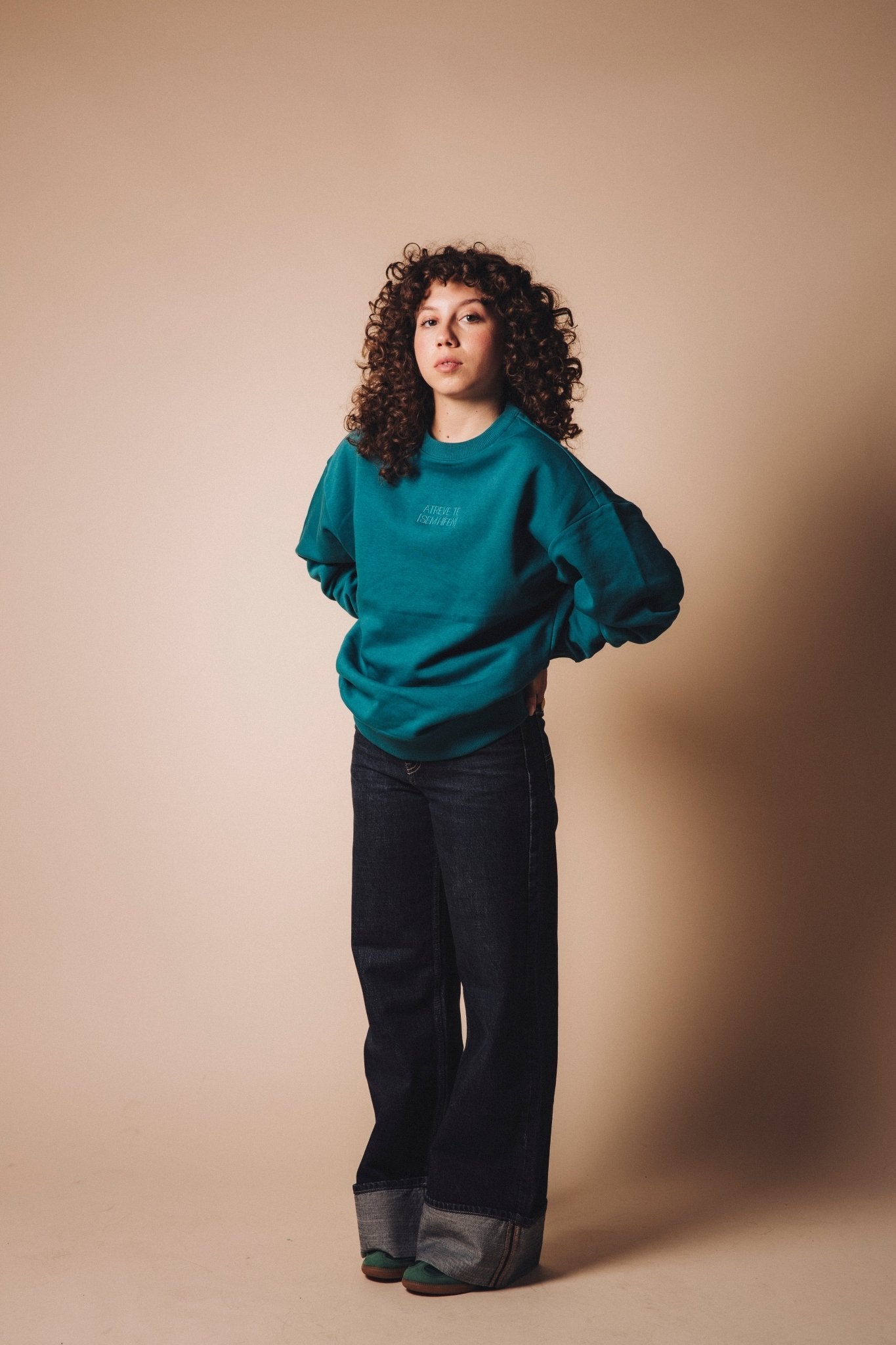 Sweat ATREVE TE - Peacock green - Sem Hífen
