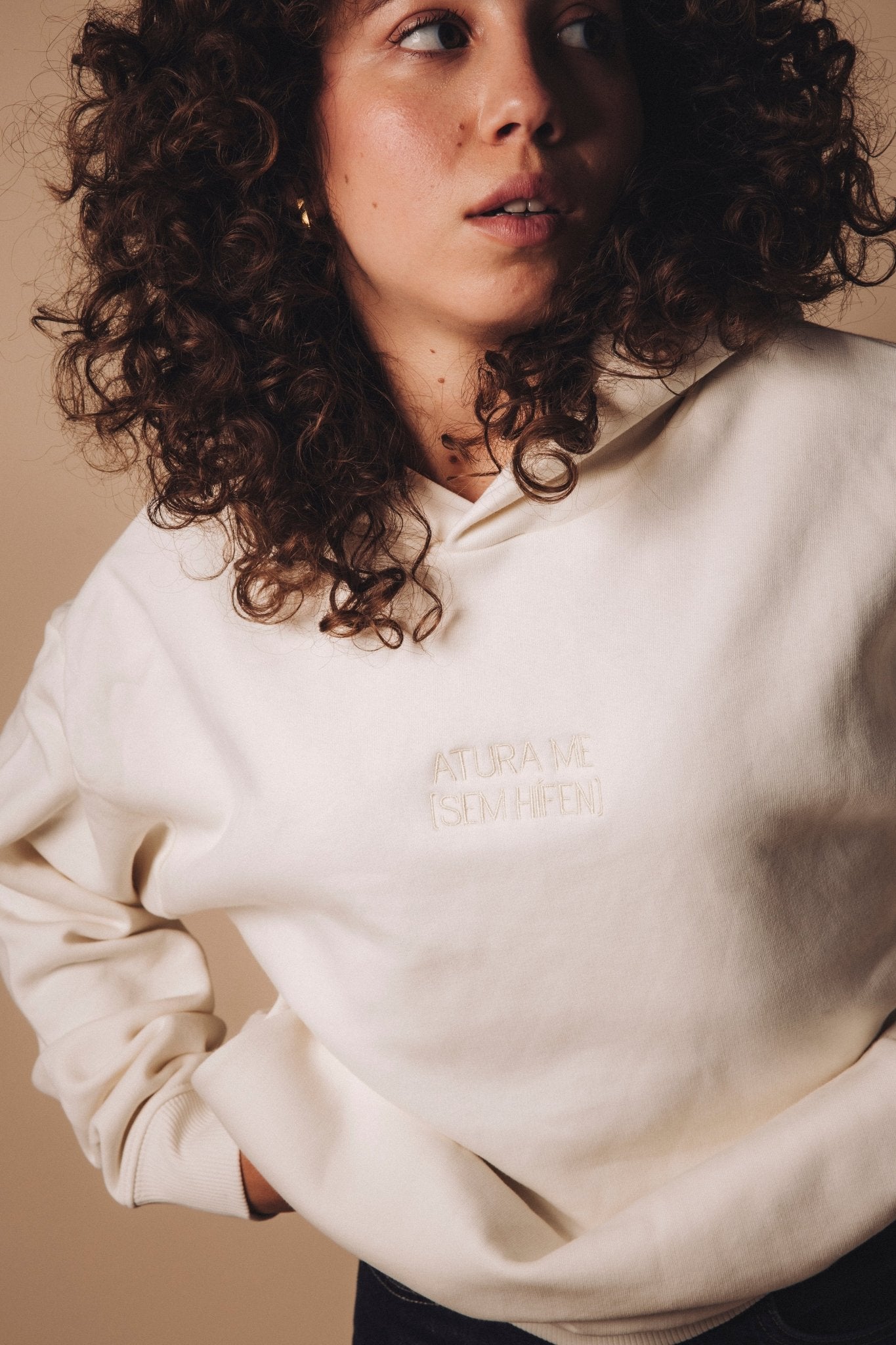 Hoodie ATURA ME Ivory - Sem Hífen