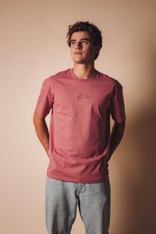T shirt AMO TE - antique rose - Sem Hífen