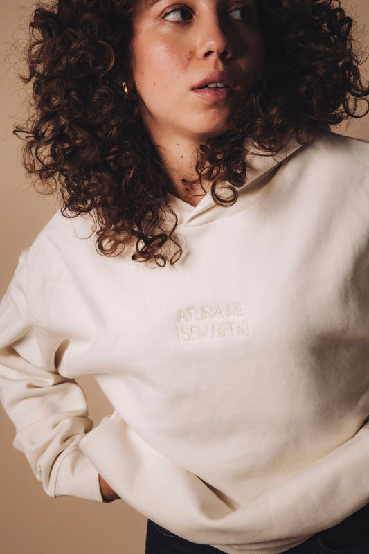 Hoodie ATURA ME Ivory - Sem Hífen