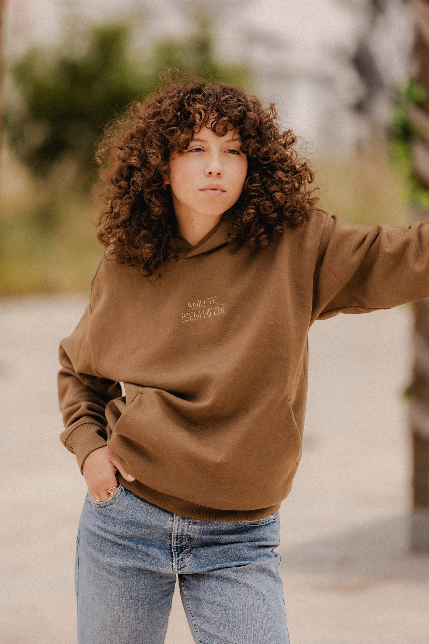 Hoodie AMO TE - Sem Hífen